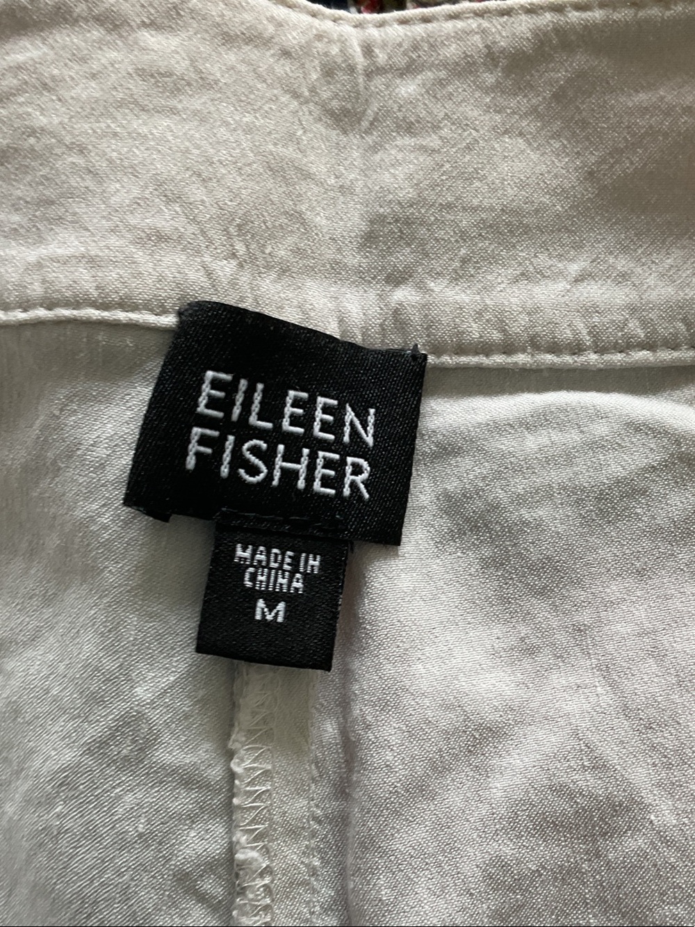 Eileen Fisher Cream Straight Leg Trousers - Picture 2 of 4